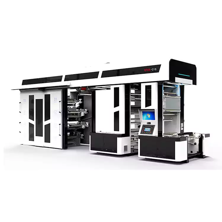 Presses d'impression flexographique de 8 couleurs adaptées aux besoins du client pour l'impression de sac à provisions