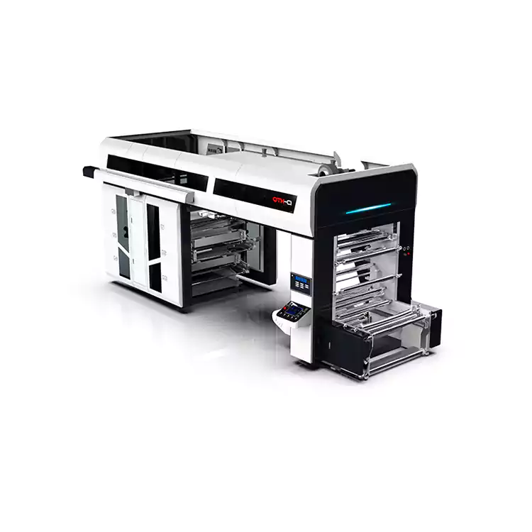 Machines d'impression flexographiques en plastique de Flexo de couleur du tambour central 6