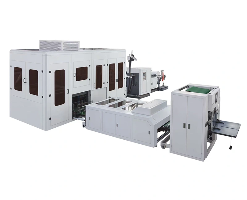 Machine de fabrication de sacs non tissés à ultrasons D-Cut et de type boîte